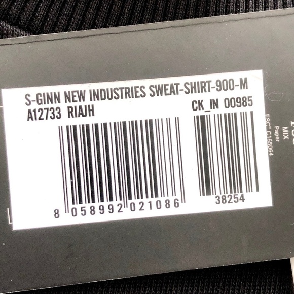 Diesel S-Ginn New Industries Logo Mens Crew Neck Sweatshirt Pullover M Black New - Picture 9 of 13